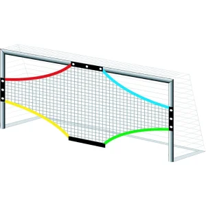 Football target - 6 m x 2,10 m - 4 colors corner                     